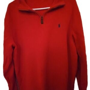 Polo Ralph Lauren Red Zip-Up Sweater